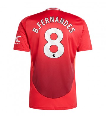 Manchester United Bruno Fernandes #8 Primera Equipación 2024-25 Manga Corta